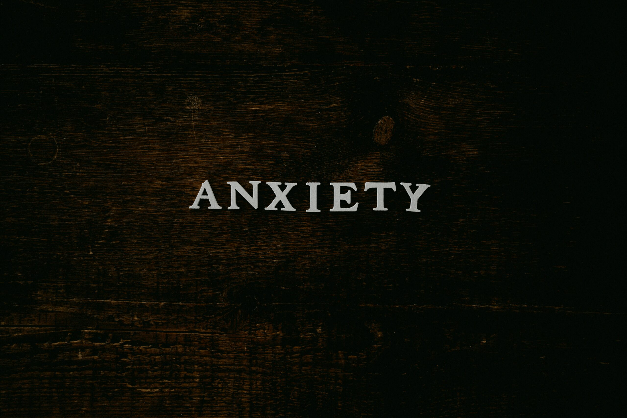 het woord anxiety