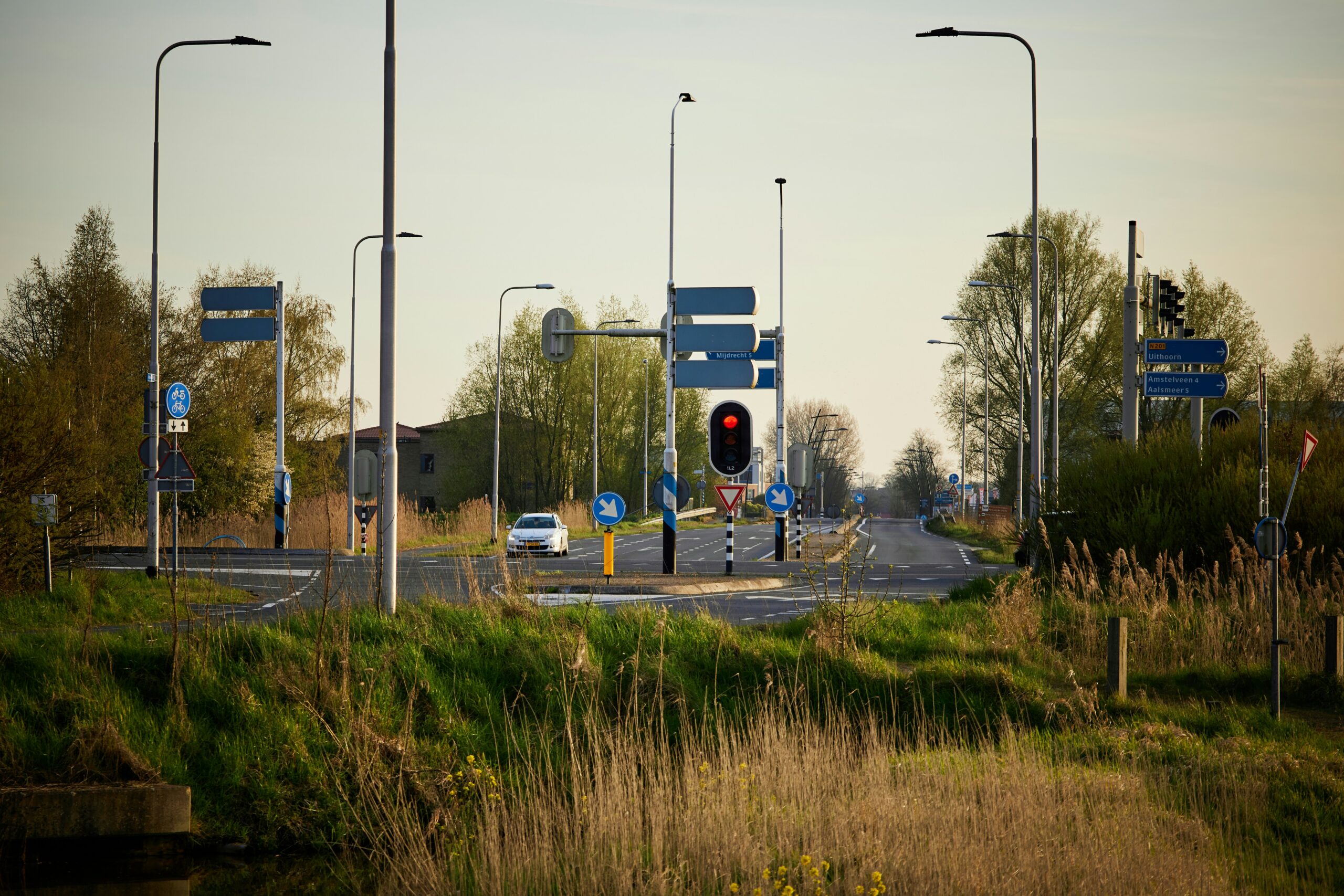 afrit van een snelweg