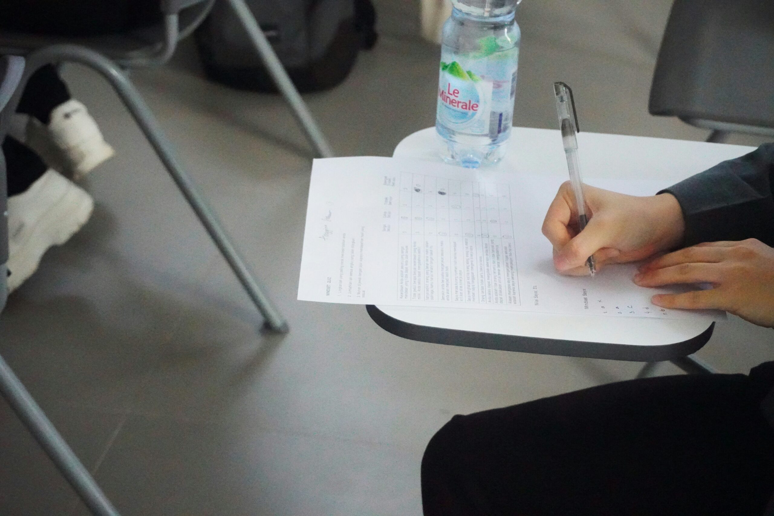 man heeft faalangst voor examen